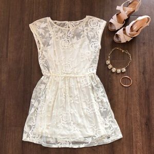 NWT Hollister sheer lace overlay two piece dress S